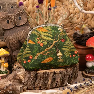 “Forest Little Things” Cotton Kiss Clasp Pouch