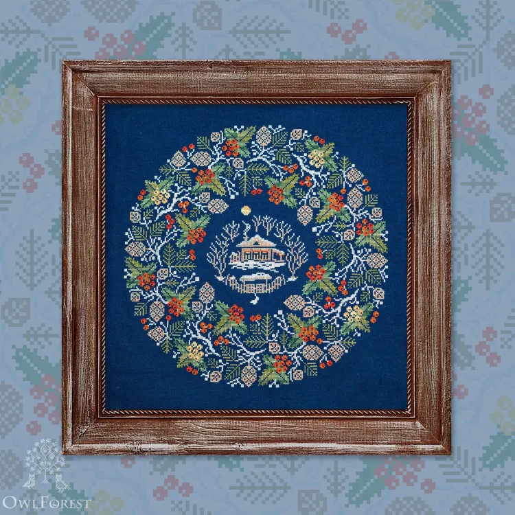 Printed embroidery chart “Frosty Night”