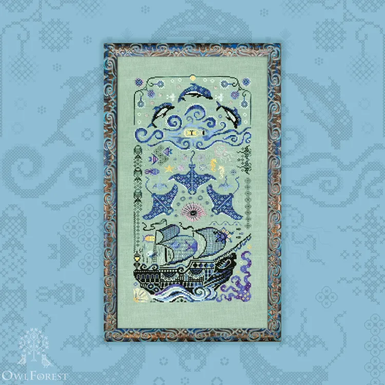 Printed embroidery chart “Black Pearl”