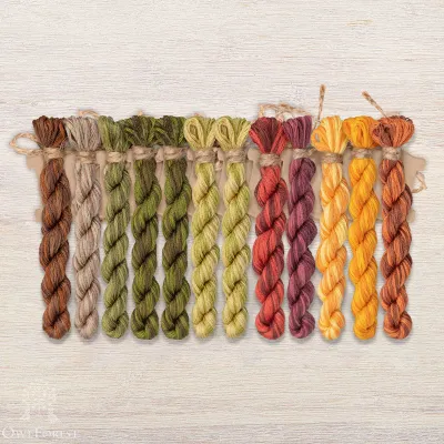 Set of OwlForest Hand-Dyed Threads for the “Bounteous Autumn” Chart (DMC)