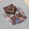 Printed embroidery chart “The Bear Family Portrait”