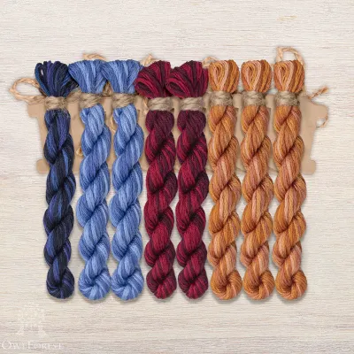 Set of OwlForest Hand-Dyed Threads for the “Belarusian Motifs” Chart (DMC)
