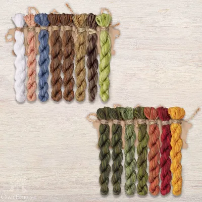 Set of OwlForest Hand-Dyed Threads for the “Dobromir” Chart (DMC)