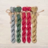 Set of OwlForest Hand-Dyed Threads for the “Pomegranate Panel” (DMC) 