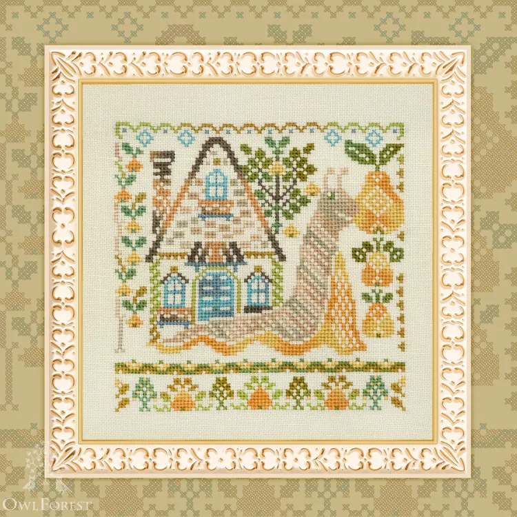 Embroidery kit “Snail Houses. Pear”