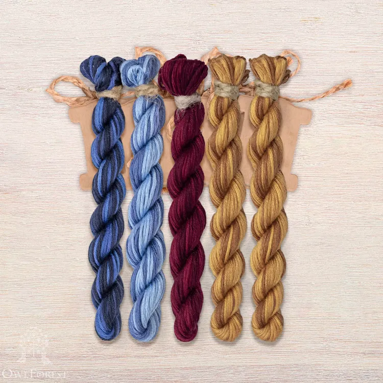 Set of OwlForest Hand-Dyed Threads for the “Belarusian Motifs” Chart (Thread Trade n.a. Kirov)