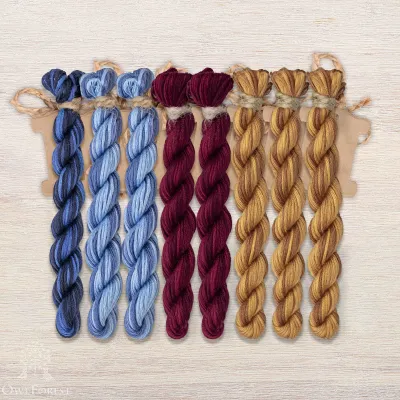 Set of OwlForest Hand-Dyed Threads for the “Belarusian Motifs” Chart (Thread Trade n.a. Kirov)