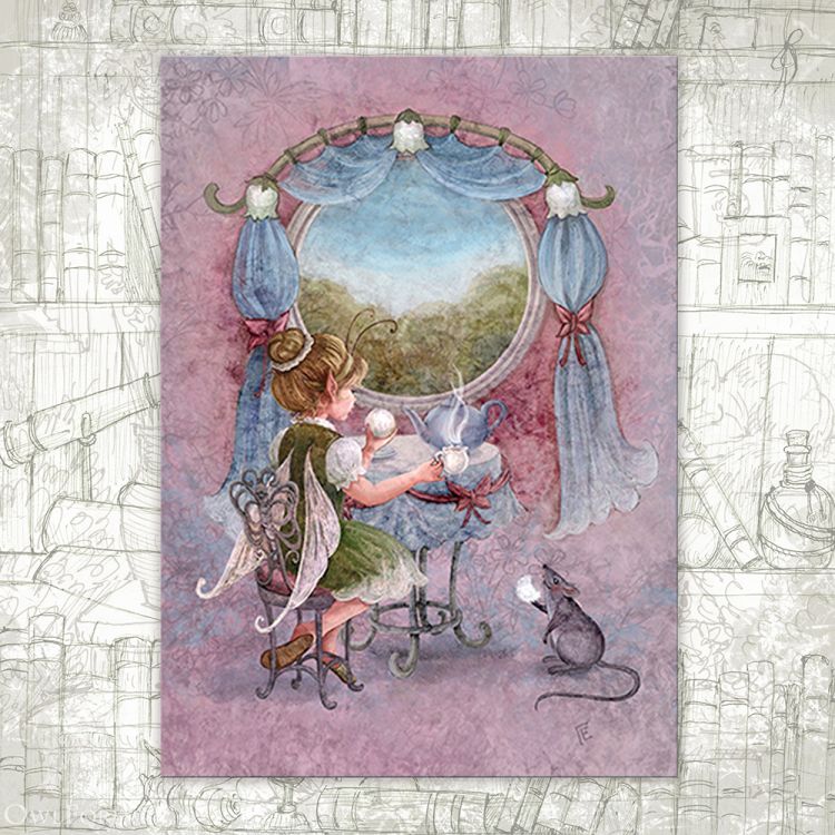 “Fairy and Lily of the Valley Tea” Postcard