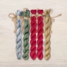 Set of OwlForest Hand-Dyed Threads for the “Pomegranate Panel” (Thread Trade n.a. Kirov) 