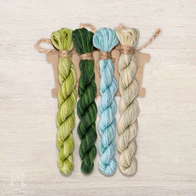 Set of OwlForest Hand-Dyed Threads for the “Blue Hydrangea” Chart (DMC)