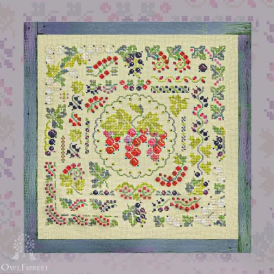 Digital embroidery chart “Currant Summer”
