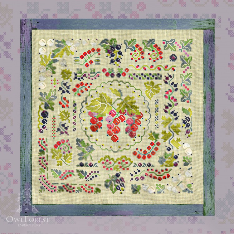 Digital embroidery chart “Currant Summer”