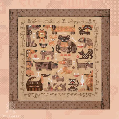 Digital embroidery chart “Funny Dogs”