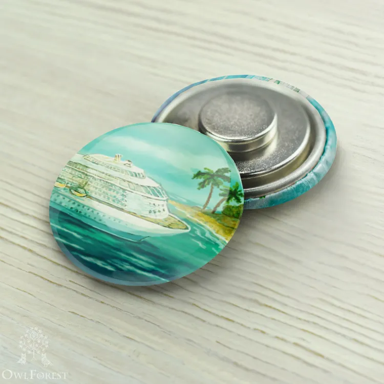 2 Pack Dolphins & Waves Magnetic Needle Minders - Cute Ocean Theme Needle Nannies For Cross Stitch & Embroidery