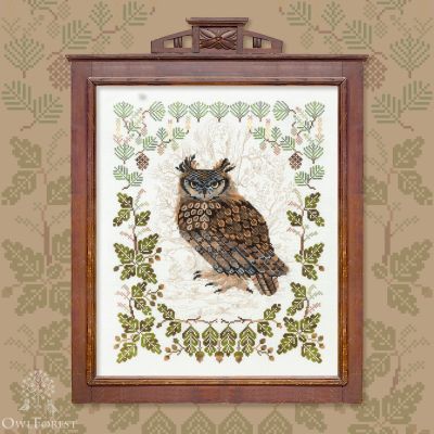 Printed embroidery chart “Siberian Owl”