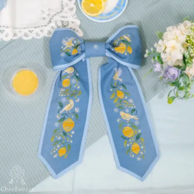 Digital embroidery chart “Lemon Bow”