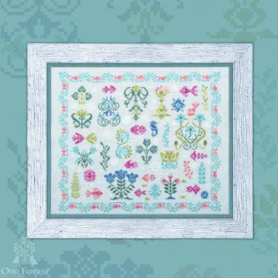 Digital embroidery chart “Underwater Garden”