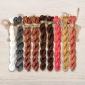 Set of OwlForest Hand-Dyed Threads for the “Funny Dogs” Chart (Thread Trade n.a. Kirov)