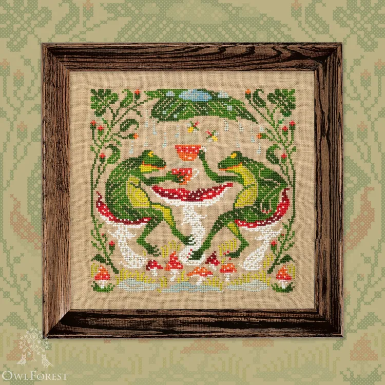 Printed embroidery chart “Toadstool Cafe”