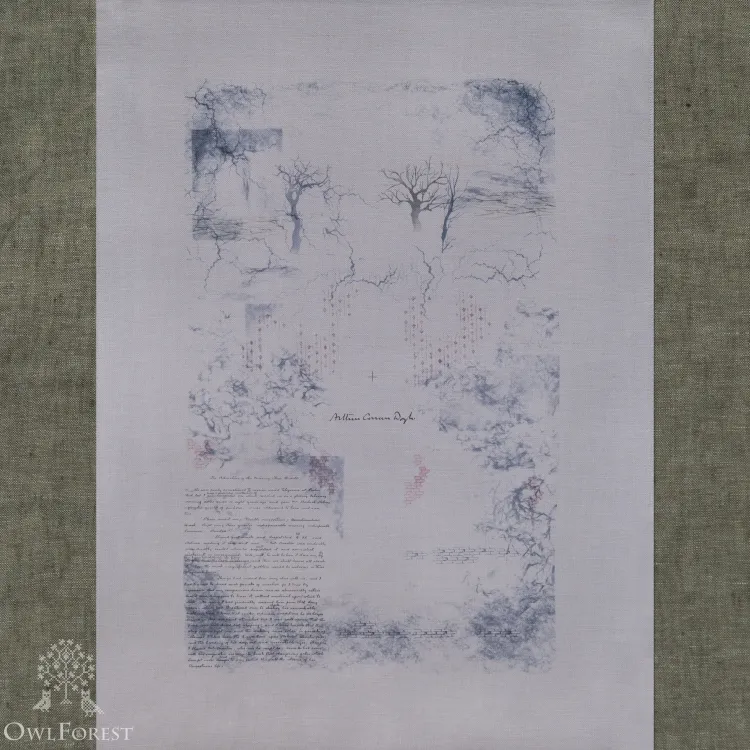 Printed Fabric “London Fog”, 32 ct