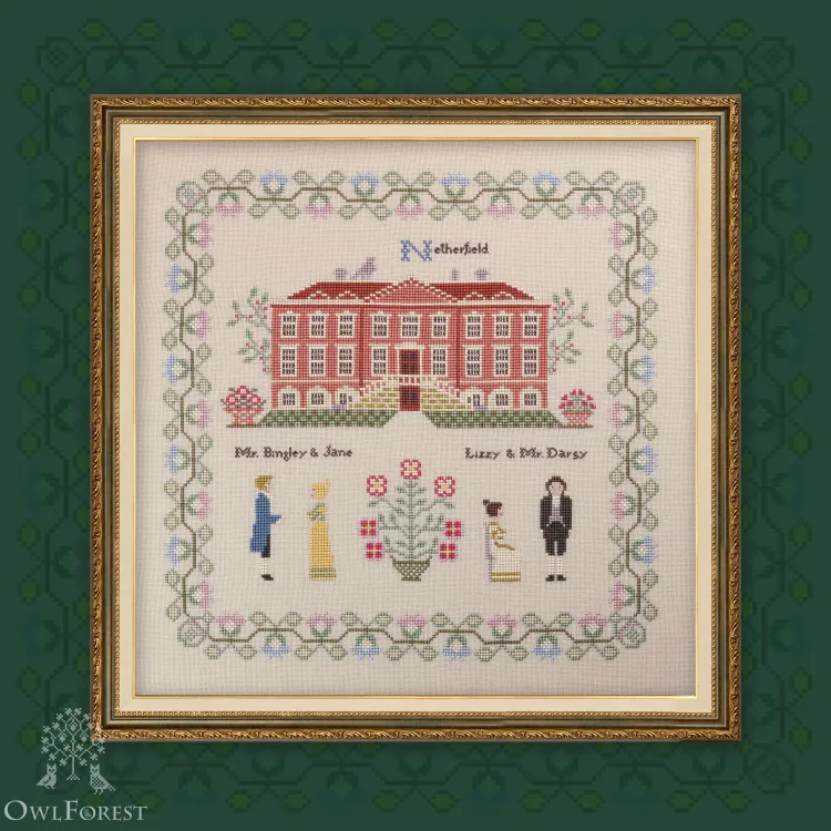 Digital embroidery chart “Pride and Prejudice. Part two. Netherfield.”