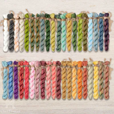 Set of OwlForest Hand-Dyed Threads for the “Cross Stitch Patterns” Chart 12х90х90 (Thread Trade n.a. Kirov)