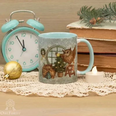 “Christmas Owls” Mug