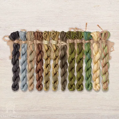 Set of OwlForest Hand-Dyed Threads for the “Siberian Owl” Chart (DMC)