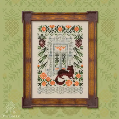 Free embroidery digital chart “Siberian Window”