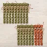 Special set of OwlForest Hand-Dyed Threads for the “Sampler with Acorns” (DMC) two-color Option