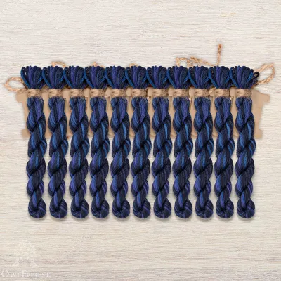 Set of OwlForest Hand-Dyed Threads for the “Raven Sampler” Chart (DMC)