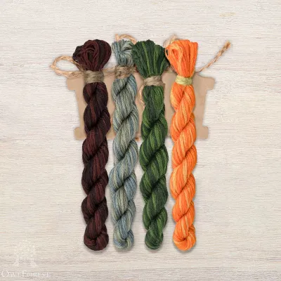 Set of OwlForest Hand-Dyed Threads for the “Siberian Window” Chart (DMC)