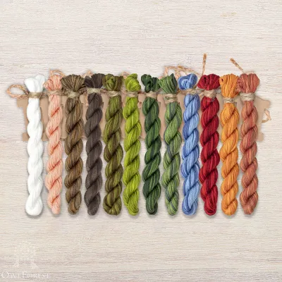 Set of OwlForest Hand-Dyed Threads for the “Lubava” Chart (Thread Trade n.a. Kirov)