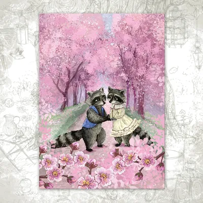 “Under the Plum Trees” Postcard