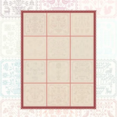 Free embroidery digital chart “Patchwork Calendar. Grid”