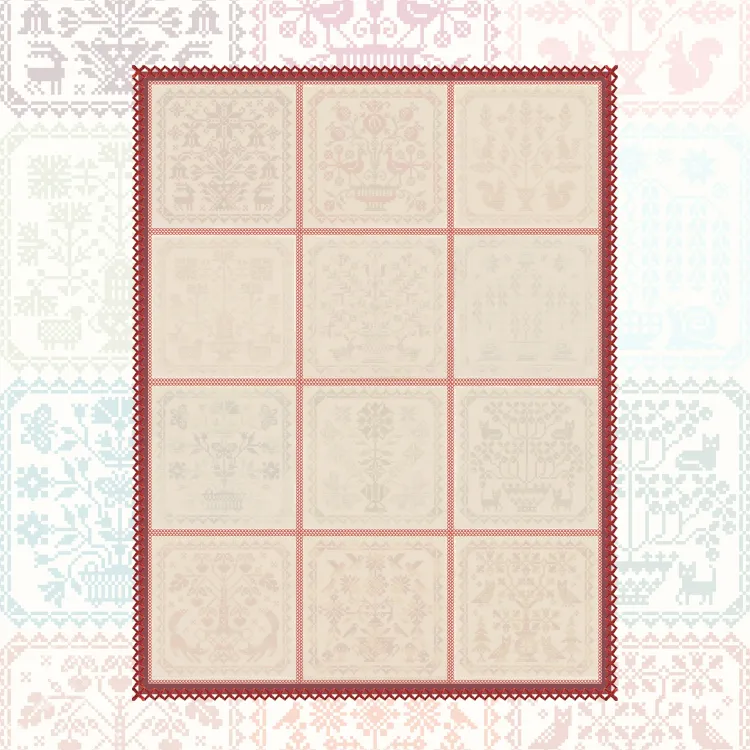 Free embroidery digital chart “Patchwork Calendar. Grid”