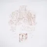 Printed Fabric “Village”, 30ct