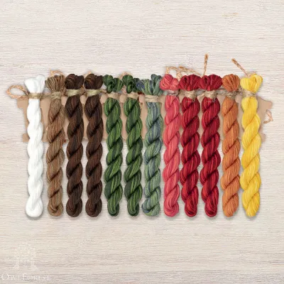 Set of OwlForest Hand-Dyed Threads for the “Christmas Eve” Chart (Thread Trade n.a. Kirov)
