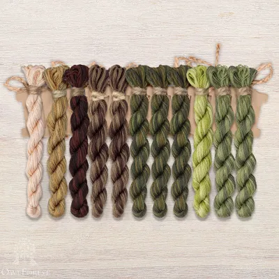 Set of OwlForest Hand-Dyed Threads for the “Northern Chestnut” Chart (DMC)