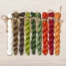 Set of OwlForest Hand-Dyed Threads for the “Toadstool Bay Tree” (Thread Trade n.a. Kirov) 