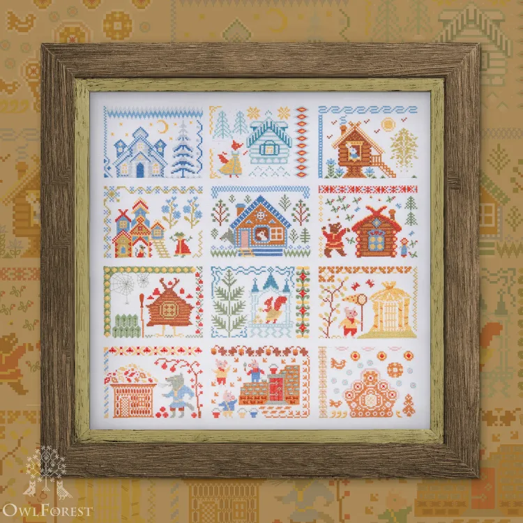 Free embroidery digital chart “Fairy Tale Houses”