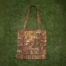 “Bookcase” Linen Shopping Bag 