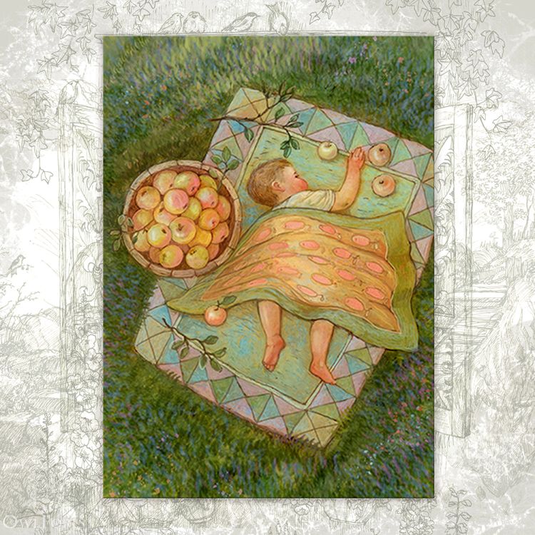 “Apple Blanket” Postcard