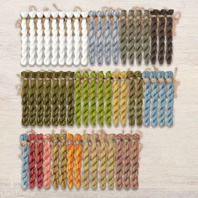Set of OwlForest Hand-Dyed Threads for the “Peterhof” Chart (Thread Trade n.a. Kirov)