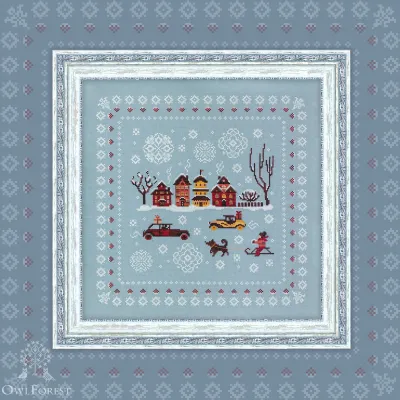 Printed embroidery chart “Winter Scenes. Street”