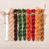 Set of OwlForest Hand-Dyed Threads for the “Gnome Studio. Pottery” Chart (Thread Trade n.a. Kirov)