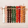 Set of OwlForest Hand-Dyed Threads for the “Gnome Studio. Pottery” Chart (Thread Trade n.a. Kirov)