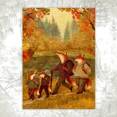 “Autumn Ramble” Postcard