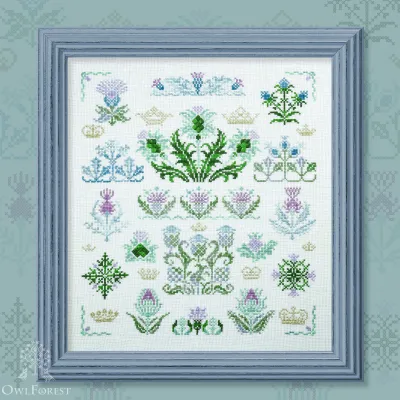 Digital embroidery chart “King Thistle”