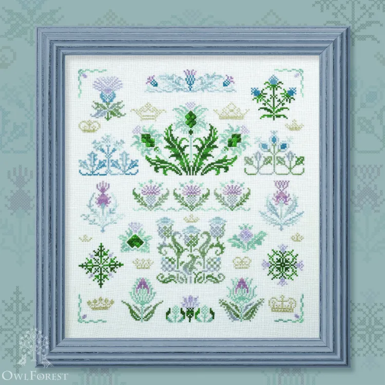 Digital embroidery chart “King Thistle”